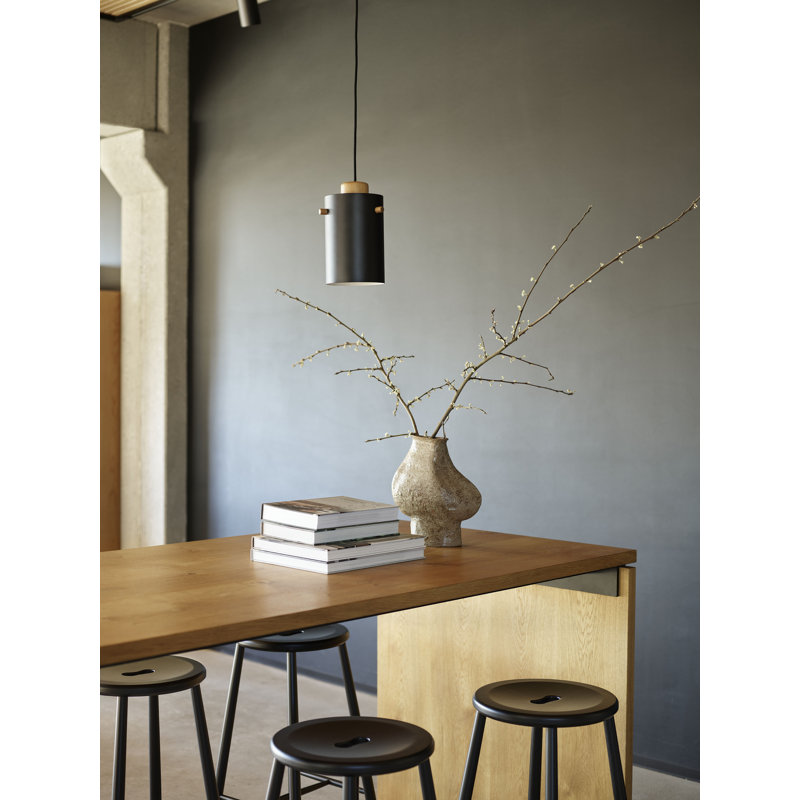 J27 by Børge Mogensen, Bar Stool (29.53" Seat Height), Jet Black
