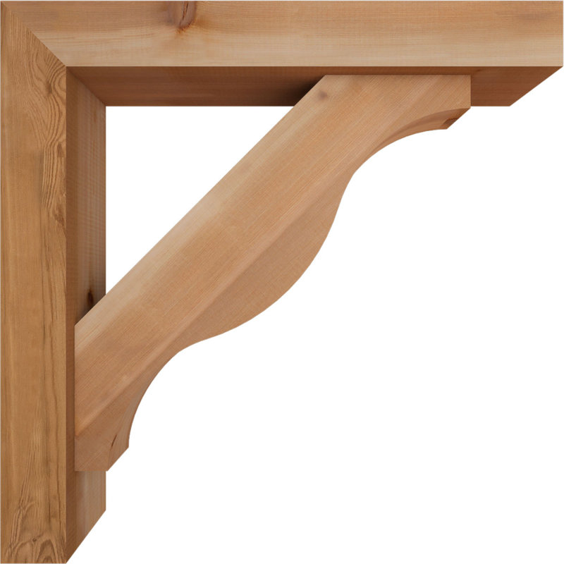Support Funston Block avec support décalé, 30 x 30, Cèdre rouge occidental de l 5 1/2 po (lisse)
