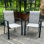 Ensemble de 2 chaises de jardin pour l'extérieur, jardin, bord de piscine, structure de couleur noire