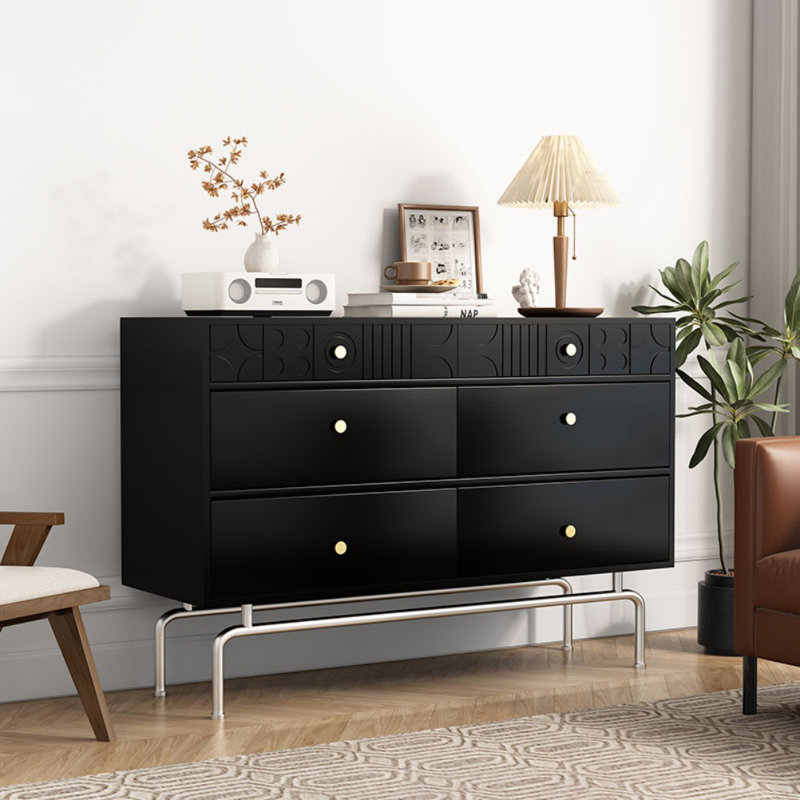 Commode décorative moderne simple noir, Noir