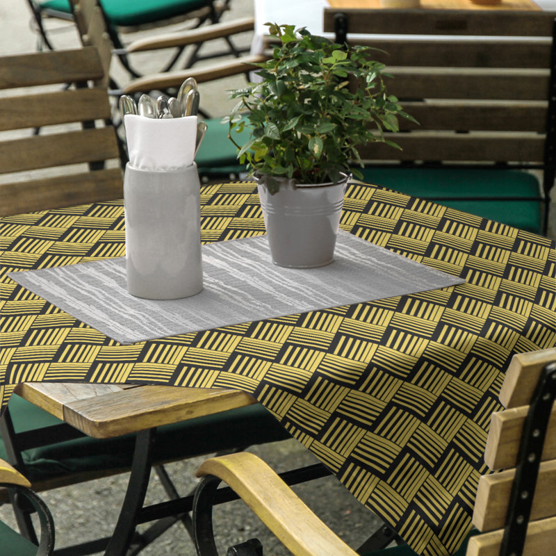 Rayures nattes classiques Nappe, Jaune
