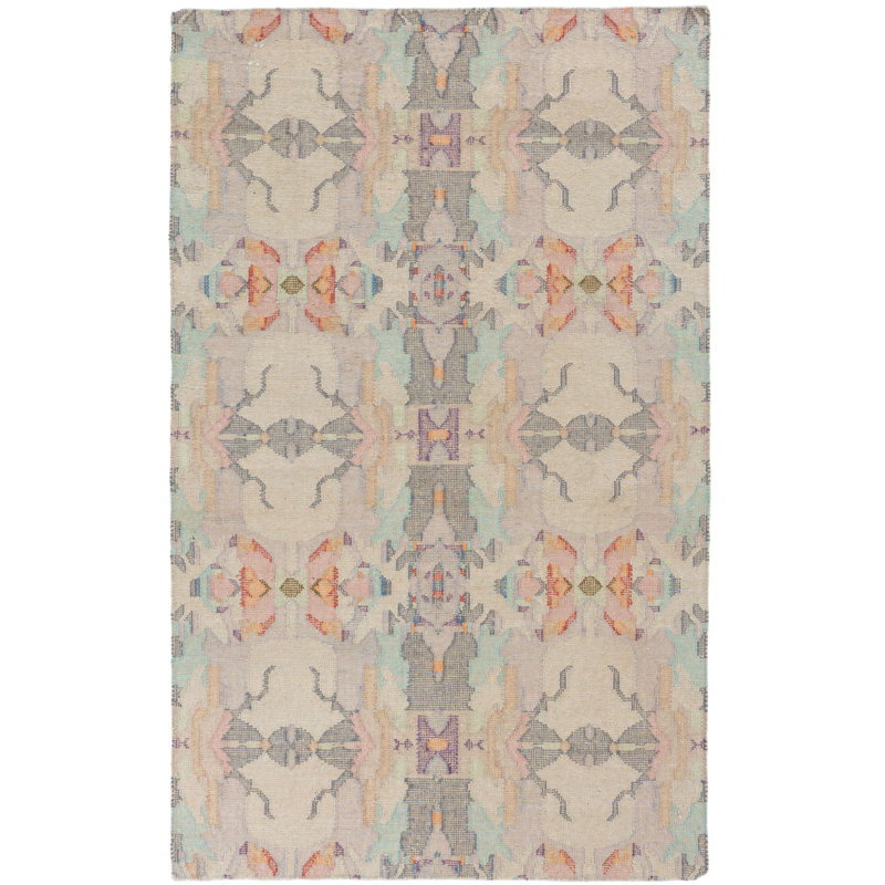 Tapis en coton noué à la main Chapel Hill, Rectangle de 5 pi x 8 pi