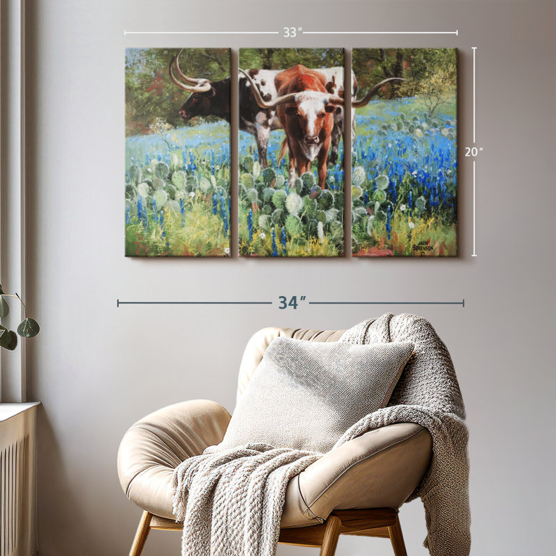 Impression sur toile T For Texas, H 20 po x l 33 po x P 1,25 po