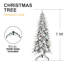 Arbre de Noël enneigé 8 pi avec 44 branches de pin et 1634 pointes, peu encombrant, branches à charnières, décoration rapide, base stable avec petites pièces de conception naturelle, branches étroites,