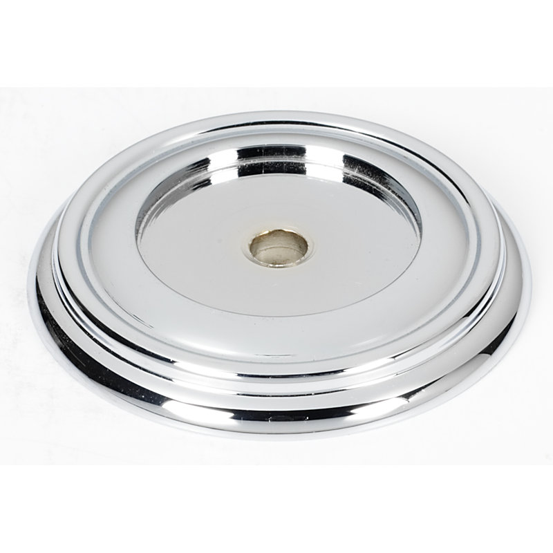 Metal Knob Backplate, Polished Chrome