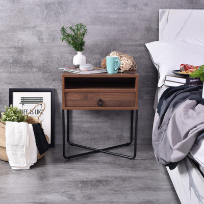 Hommer 50.2cm W Manufactured Wood Bedside Table