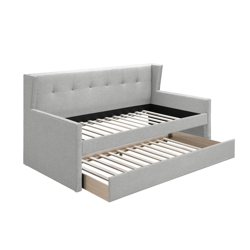 Brecken Upholstered Daybed, Light Gray