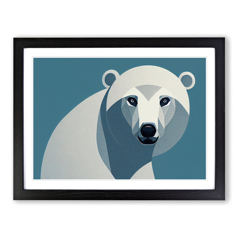 An Awesome Polar Bear - Framed Print, Black