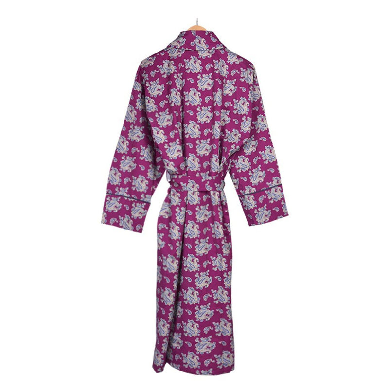 100% Standard Cotton Mid-Calf Bathrobe with Pockets, 3XL