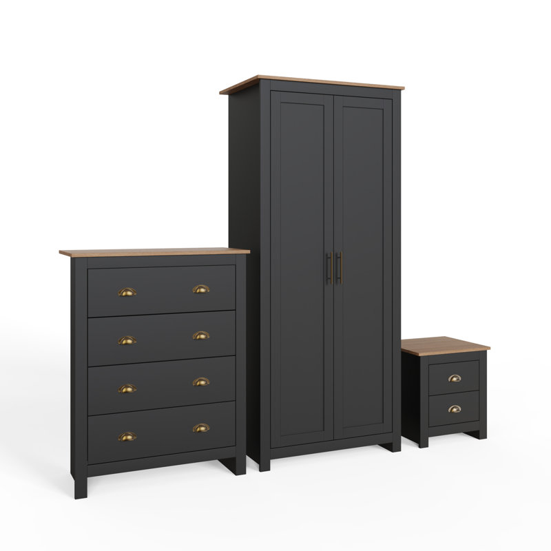Kenneth Piece Bedroom Set, Black