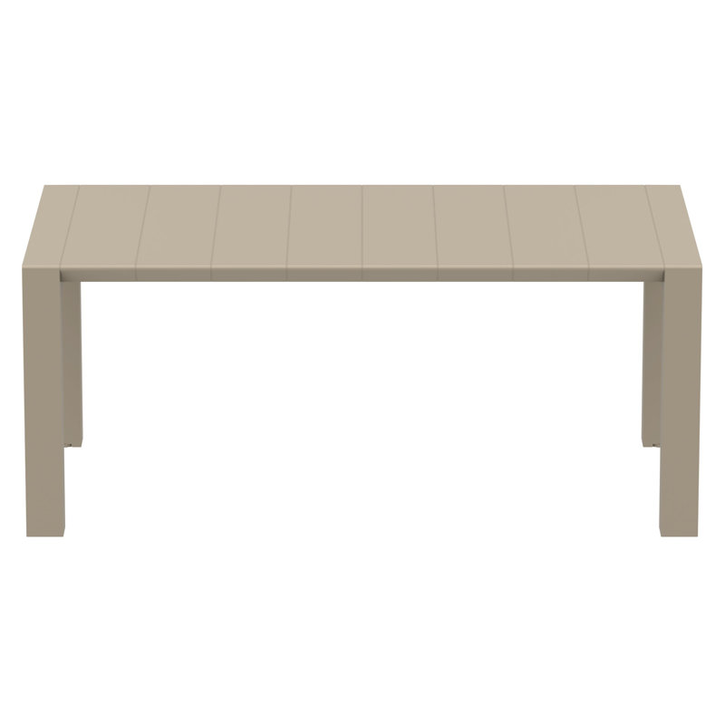 Spector Extendable Dining Table, Taupe, 39" W x 70" L x 29.5" H 