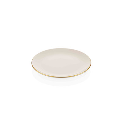 Élégante assiette à dessert en céramique, couleur crème, 7,5 x 7,5 x 0,4 po | 100% céramique lavable au lave-vaisselle, parfaite pour servir les desserts et les hors-d'œuvre | Conception élégante et durable pour toutes les occasions