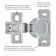 Hinge Concealed 1/2 Inch Overlay Face Frame Self-Close Polished Nickel Finish