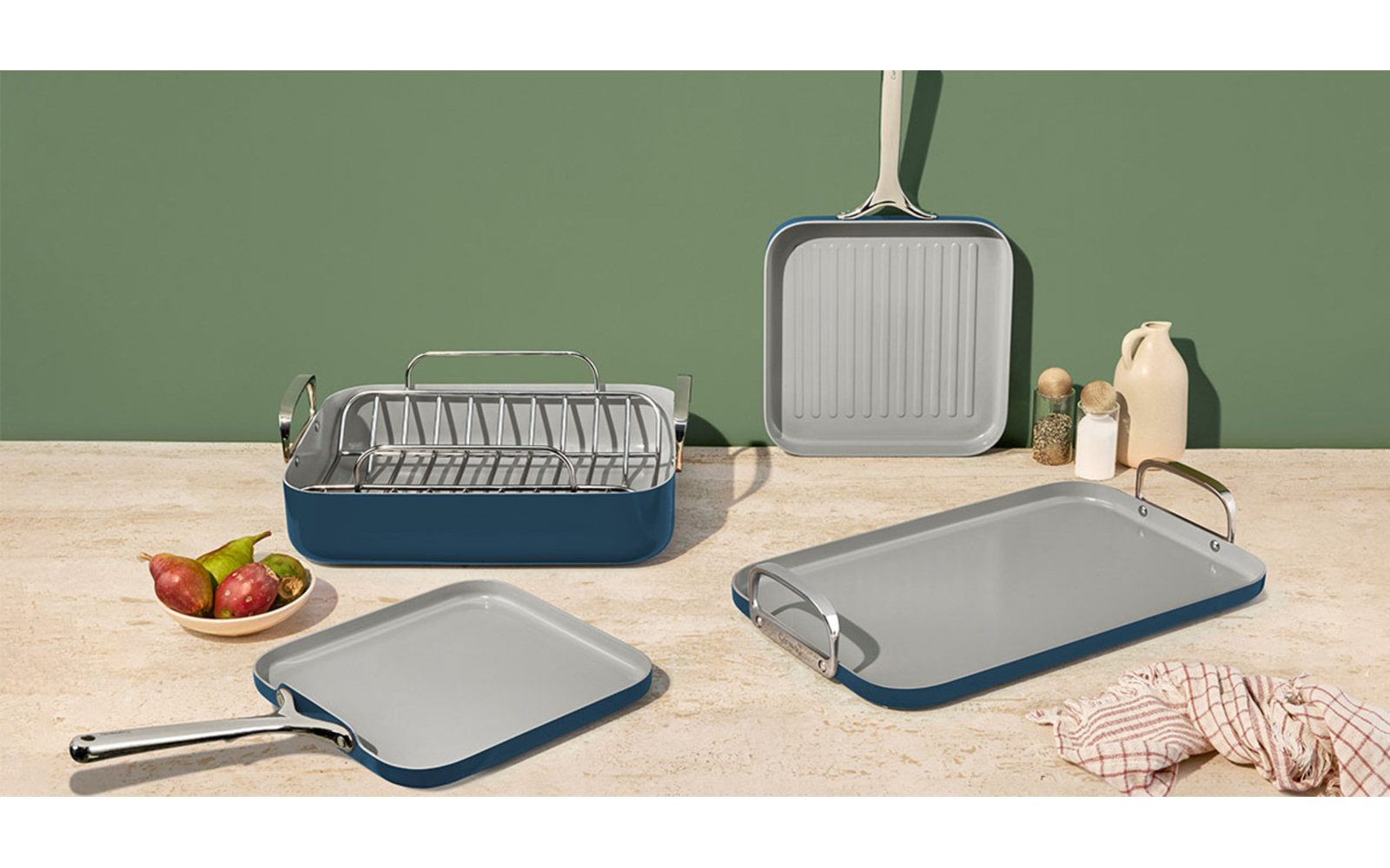 Caraway 11" Flat Griddle Pan, Navy