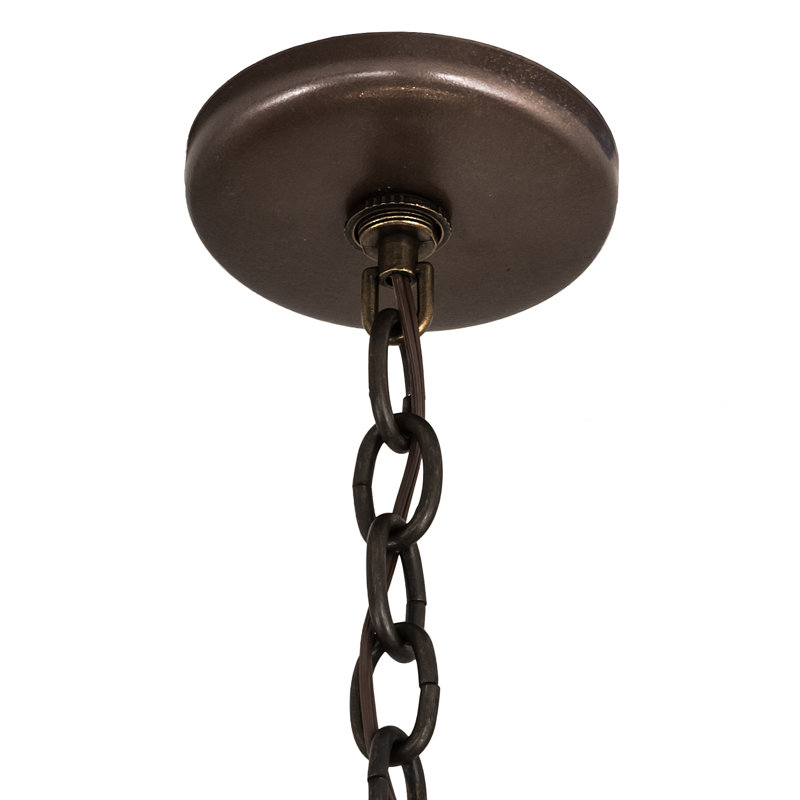 Antique Copper 10-Light Antler Empire Chandelier