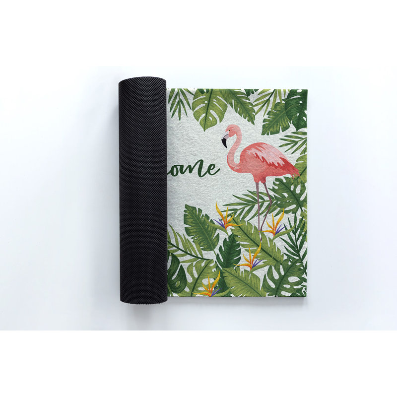Non-Slip Floral Outdoor Doormat