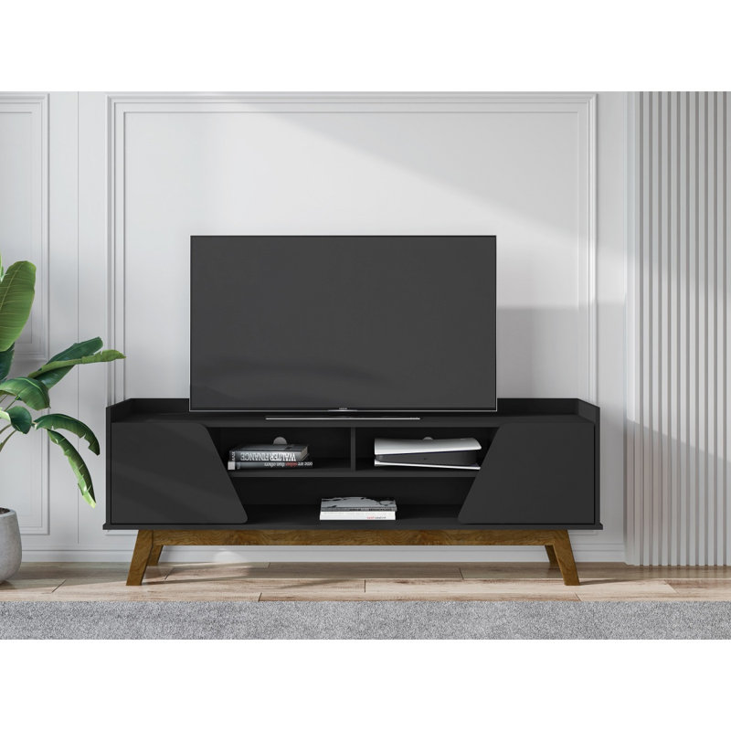 Marcus 63" TV Stand In Black, Black