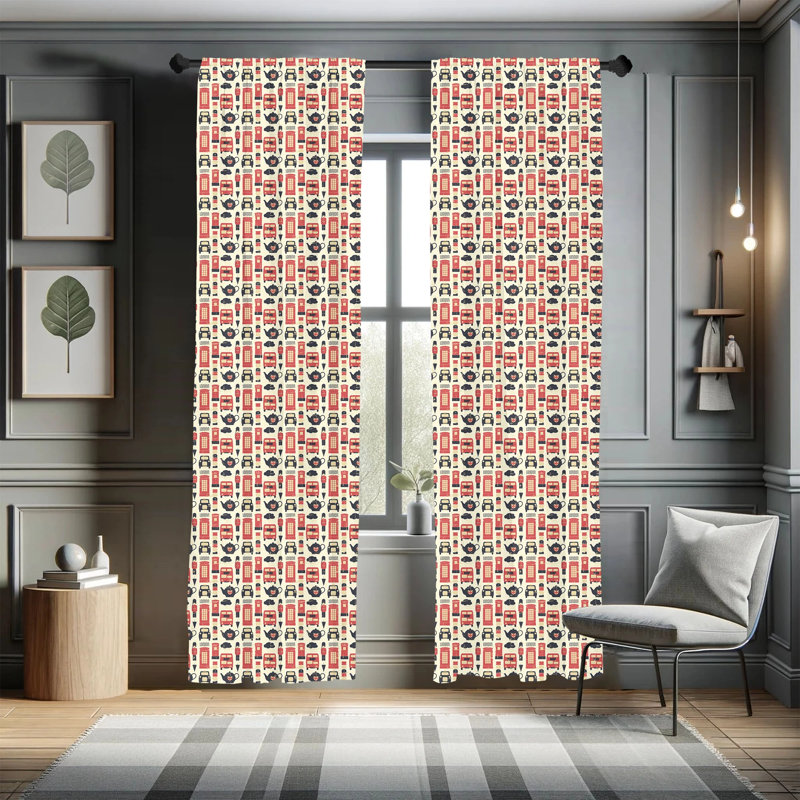 Semi-Sheer Rod Pocket Curtain Panels, 28" x 95"