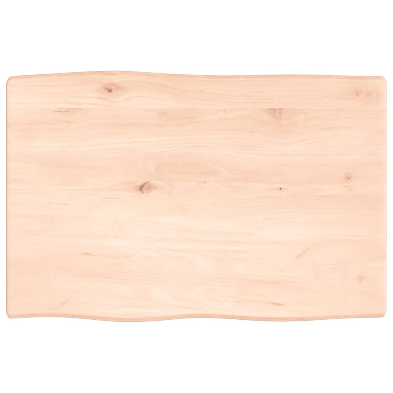  Table Top Medium Brown Solid Oak Wood Small Table Top, 0.8" H x 23.6" W x 15.7" D