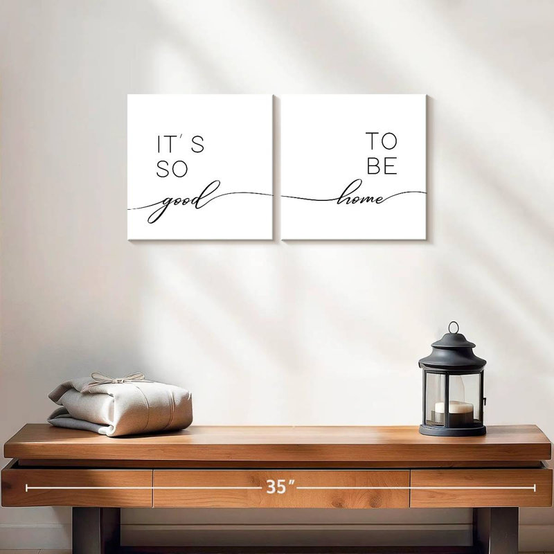 «So Good To Be Home Typographie II», reproduction sur toile, H 21 po x l 10 po x P 1,25 po