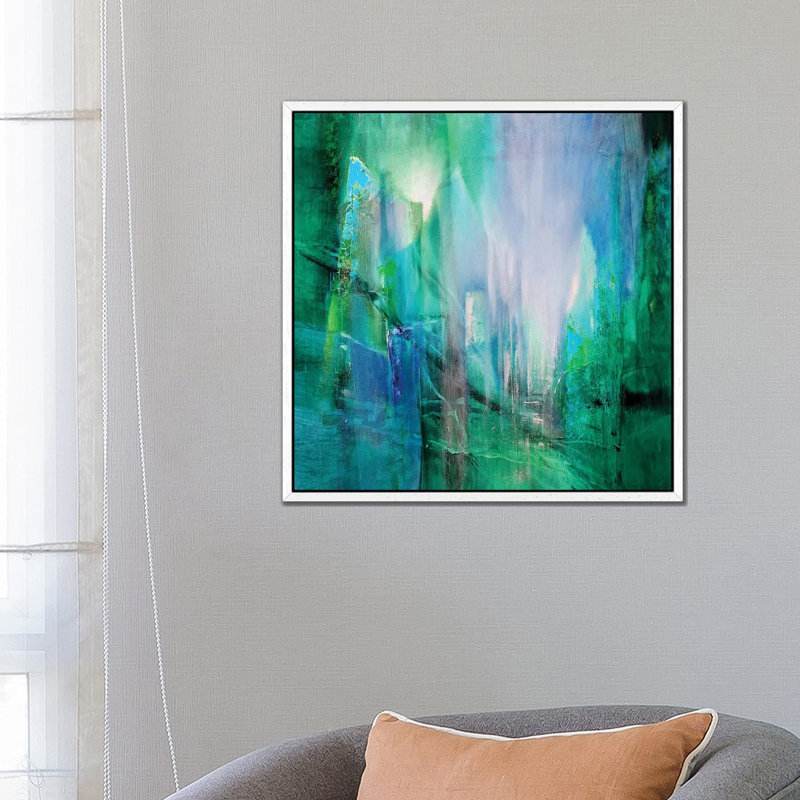 Transparency by Leon Devenice - Painting on Canvas, White Framed, 66.04 cm H x 66.04 cm W