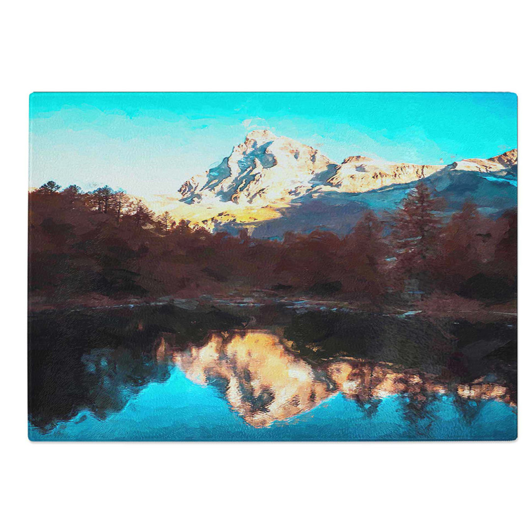 Glass Matterhorn Mountain in Switzerland in Abstract Chopping Board