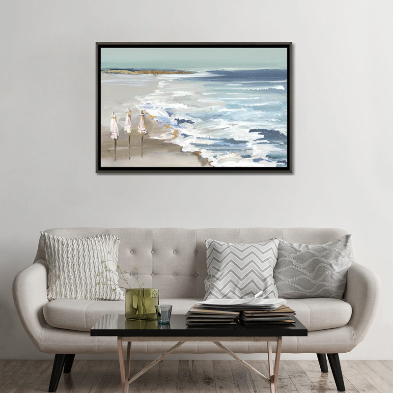 Été vacances II - reproduction d'art murale - toile encadrée, H 32 po x l 48 po, Toile à cadre flottant sans passe-partout