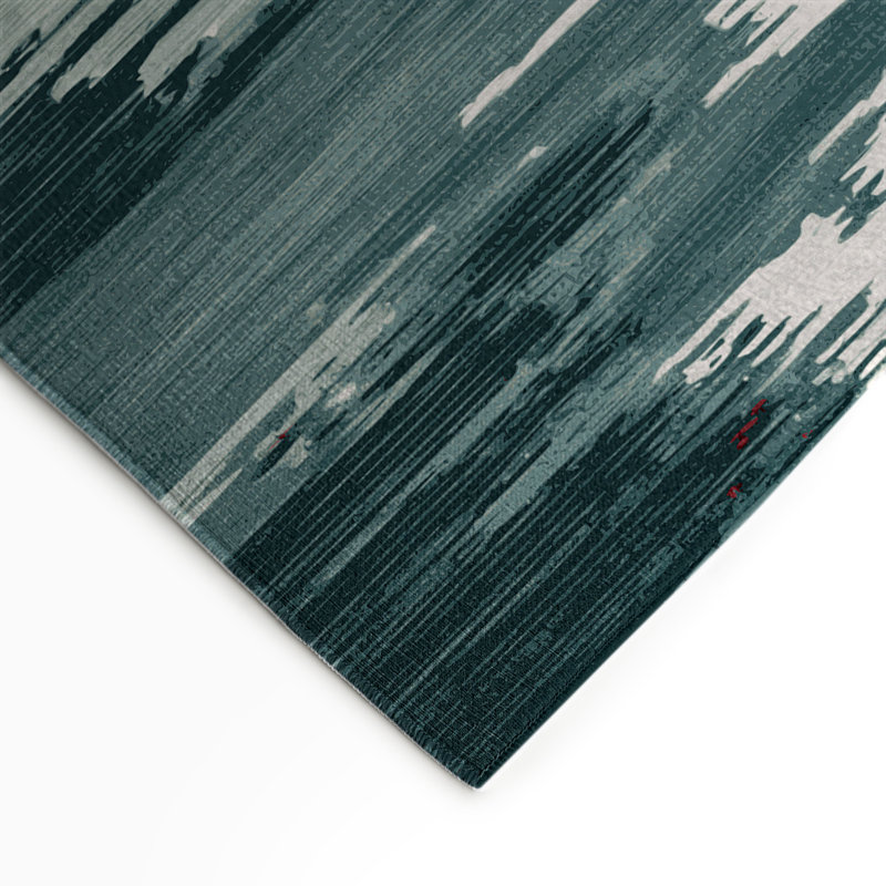 Tapis intérieur et extérieur rouge Watercolor, Rectangulaire 3 pi x 5 pi