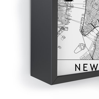 Multiplicité de la carte blanche de New York - impression d'un seul cadre photo