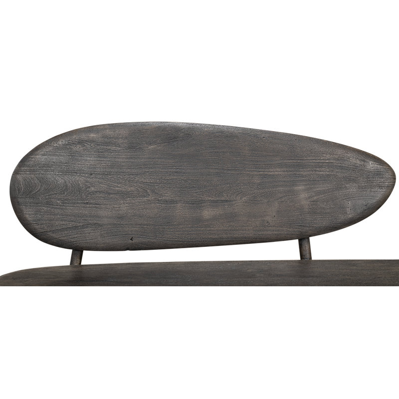 Melva Solid Wood Dining Bench, Gray