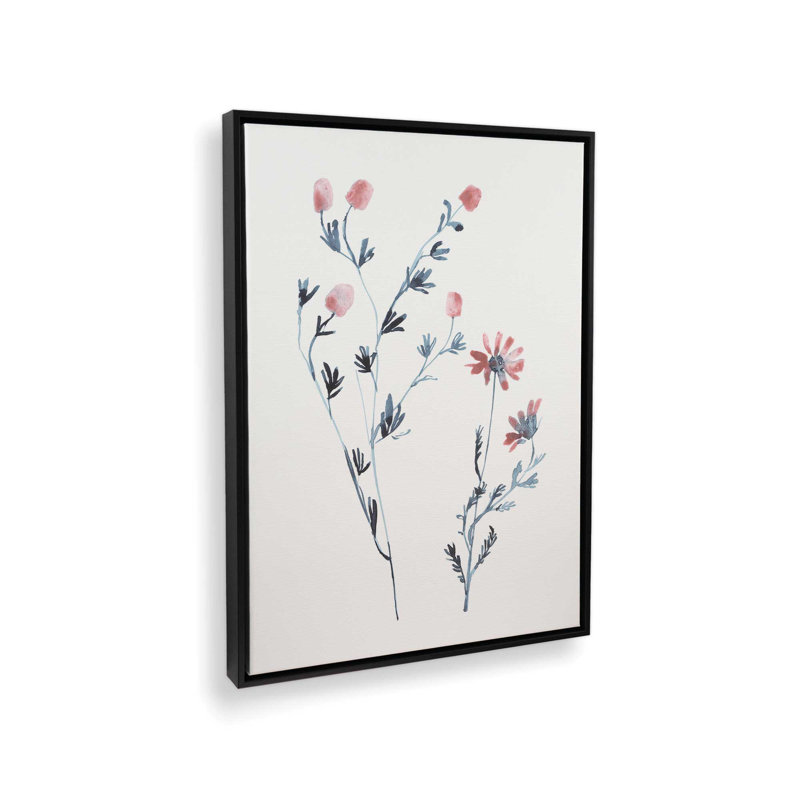Reproduction d'art «Dicat Botanical» par Dogwood, L 24 po x H 32 po, Toile avec cadre, Noir