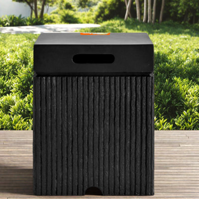 Table de patio compacte et durable avec rangement, conception moderne pour les espaces extérieurs