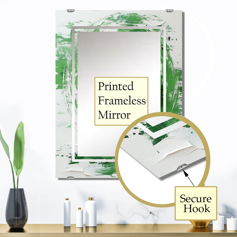 Miroir mural Santangelo - Collages abstraits décoratifs MIR138002, 32 po x 24 po