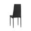 5 table et chaise de salle à manger, noires, avec assise en cuir PU durable, structure en métal et verre trempé