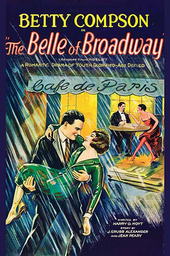 « the belle of broadway »-impression publicitaire, H 66 po x l 44 po x P 1,5 po