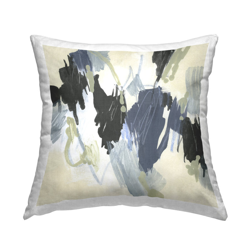 Abstraction Decorative Printed Throw Pillow Design by June Erica Vess