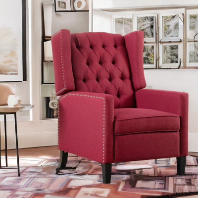 Citronelle 27.16"" Wide Manual Wing Chair Recliner -  Red Barrel StudioÂ®, D432415EDB6249988064008A27E4B2AF