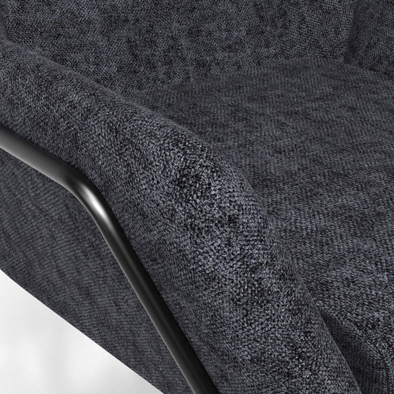 Fauteuil Geraci, 100 % polyester - gris anthracite