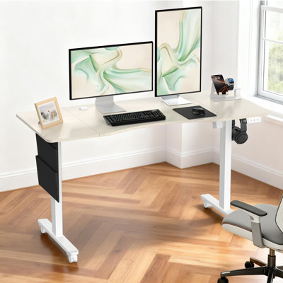 Jeu de bureau électrique à hauteur réglable pour s'asseoir et s'asseoir pour la maison et le bureau