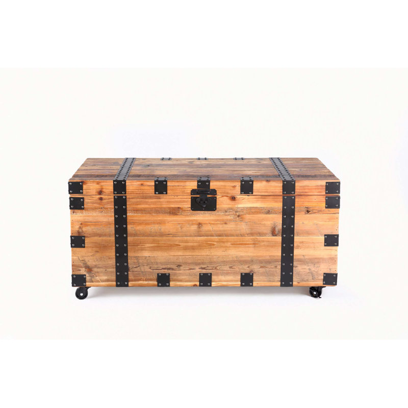 Trunk Table With Four Wheel Large Capacity Storage Coffee Table