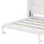 Lit escamotable double avec tablettes