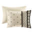 Très grand / très grand édredon. Mélange de coton et de lin. Look moderne. Imprimé à losanges noirs avec bordure. Texture naturelle. Facile à laver et très grand. Décor. Imprimé. Chenille texturée. Lavable-121231962