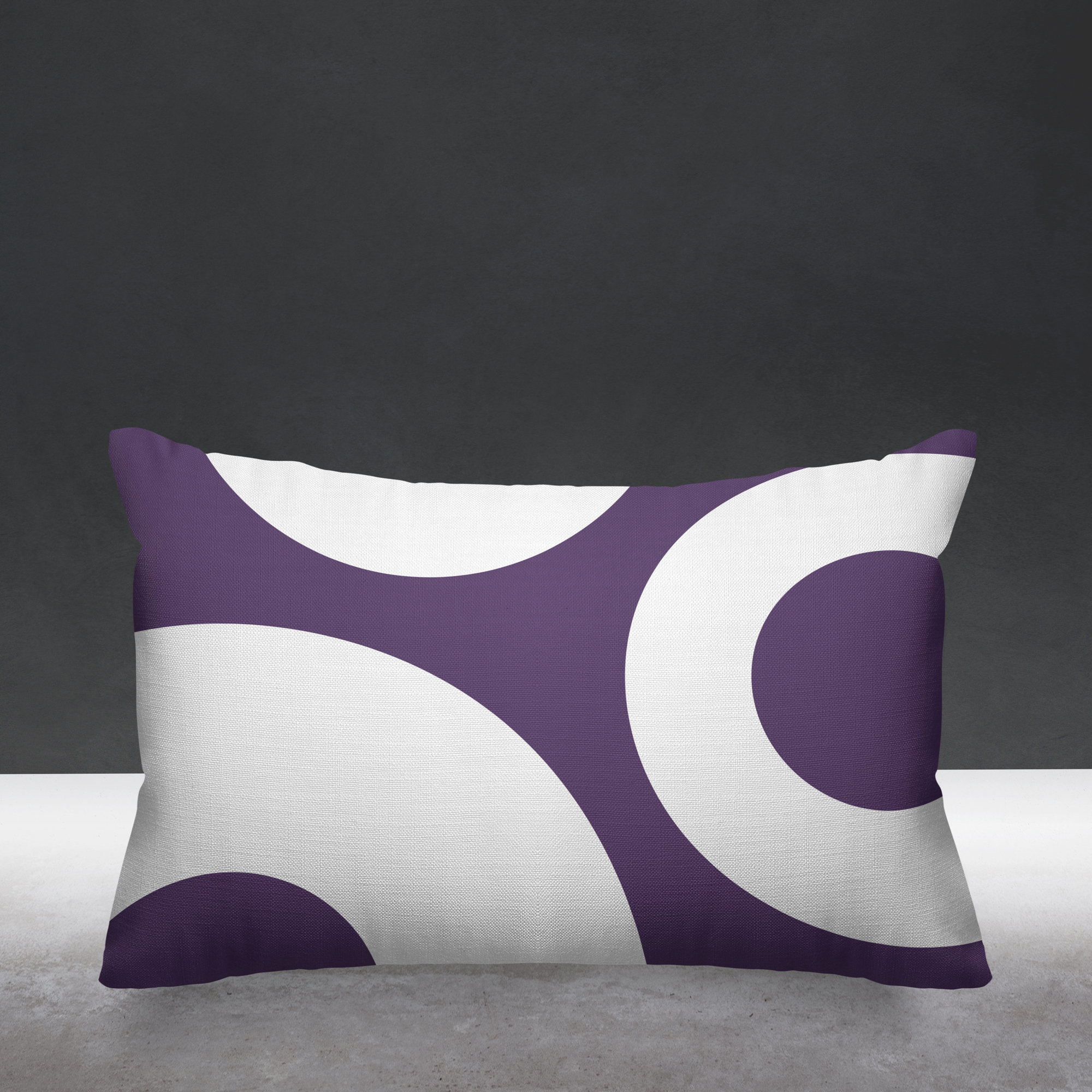 Luella Geometric Indoor/Outdoor Lumbar Throw Pillow, Purple