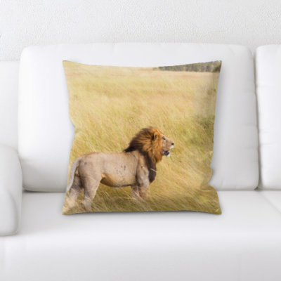 Wortman Lion Throw Pillow
