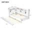 Lit de jour simple en bois avec tablettes de rangement, USB et lit gigogne-1934224863