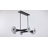 Fina 6-Light Matte Black Modern Linear Chandelier for Dining Areas
