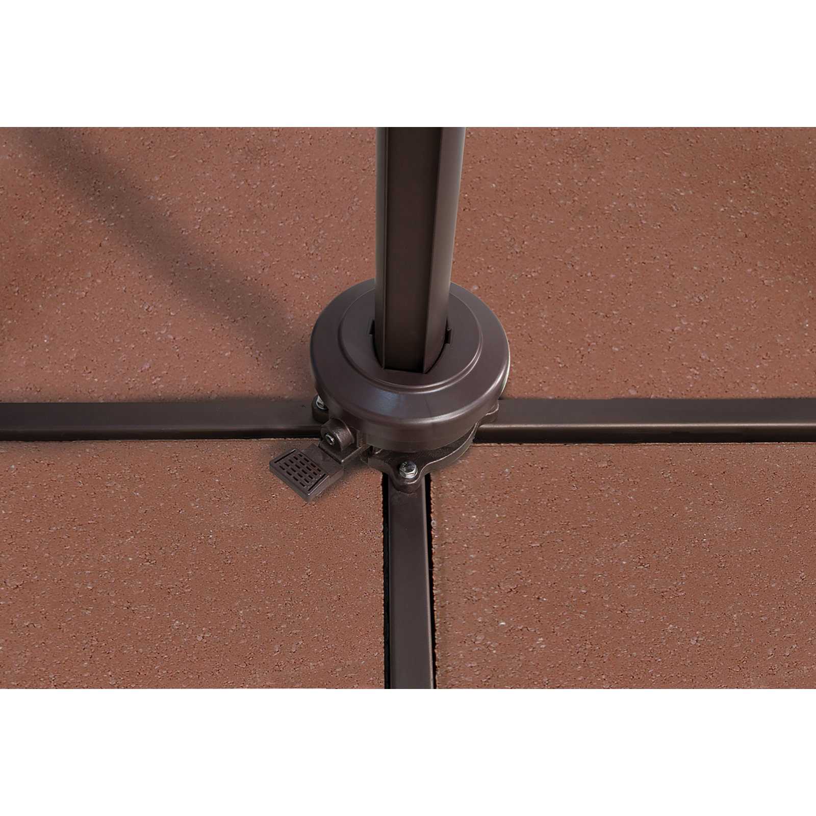 Darel 10' Cantilever Umbrella, Canvas Navy Sunbrella® Canvas, Bronze