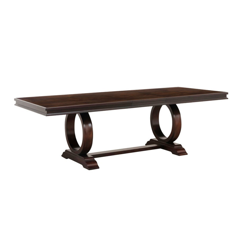 8 - Person Extendable Solid Wood Top Trestle Base Dining Set