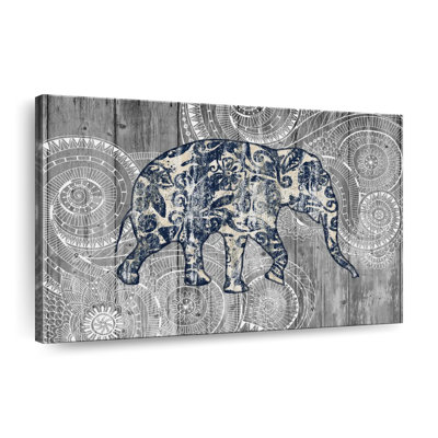 Éléphant floral bohème