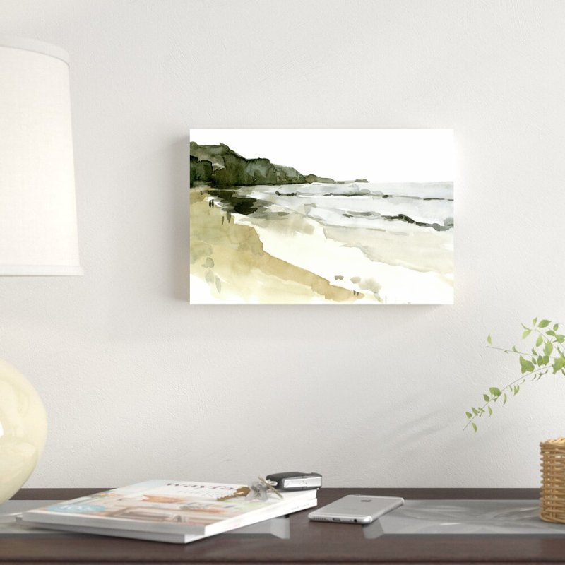 Simple Coast II par Emma Caroline - peinture sur toile tendue, H 8 po x l 12 po
